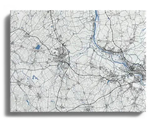 Carte personnalisée unique - Téléchargeable, Poster ou Toile - Pour célébrer vos lieux spéciaux