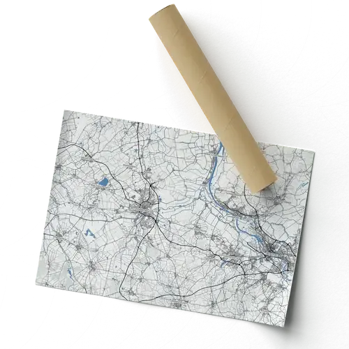 Carte personnalisée unique - Téléchargeable, Poster ou Toile - Pour célébrer vos lieux spéciaux