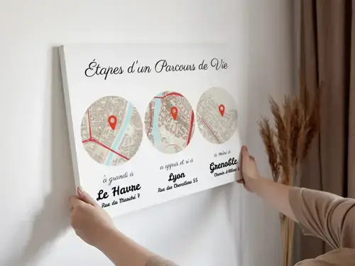 Carte personnalisée: Chemins de vie et souvenirs