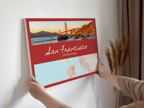 Carte photo de ville avec coordonnées