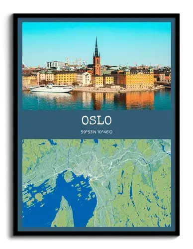 Carte photo de ville avec coordonnées