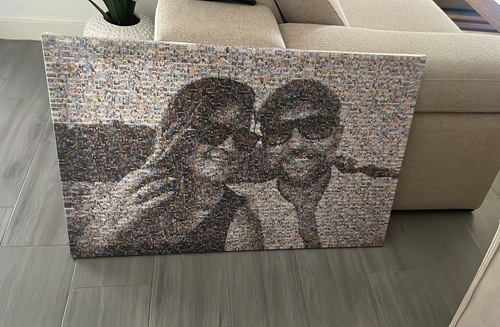 Photo du client Adrián pour l'évaluation Impression Photomosaïque [En ligne] Toile 90x60cm